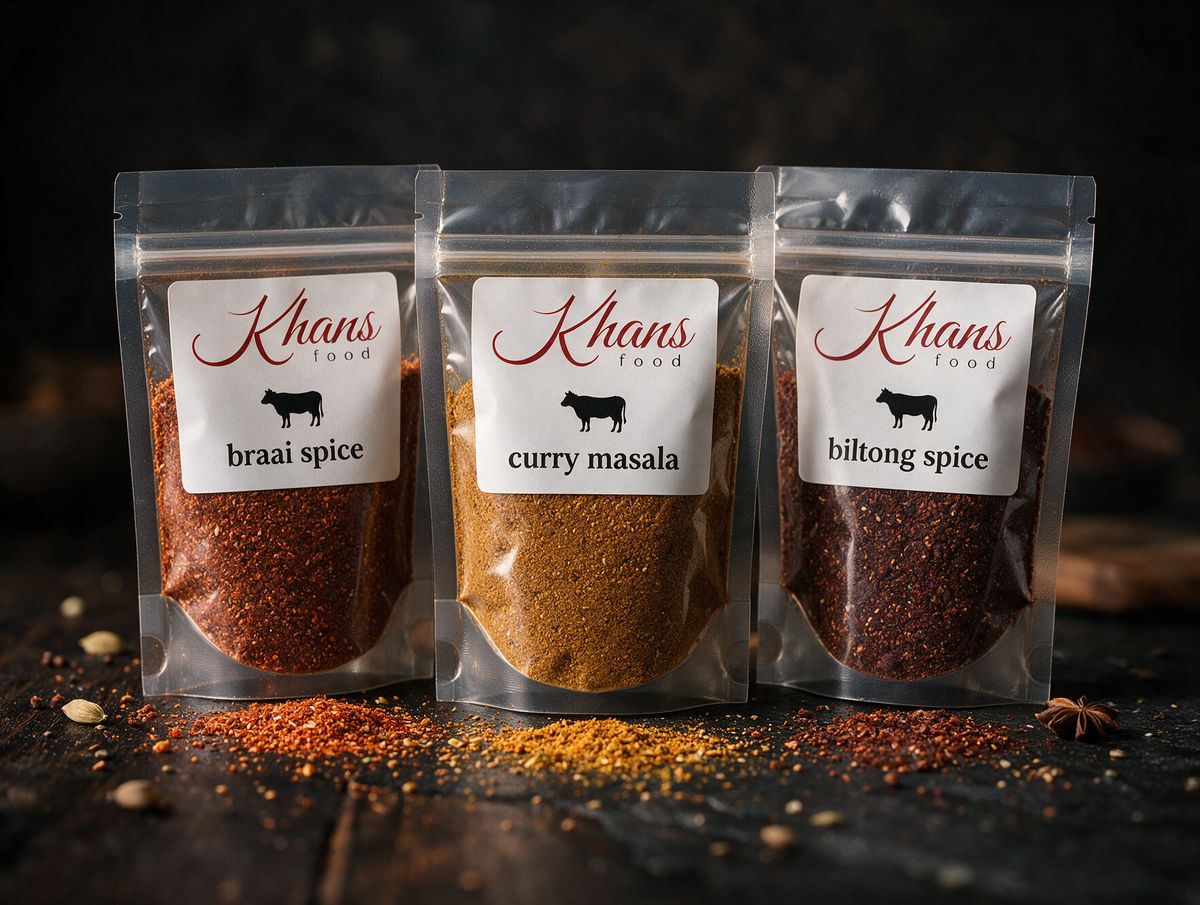 Khan's branded spice packs